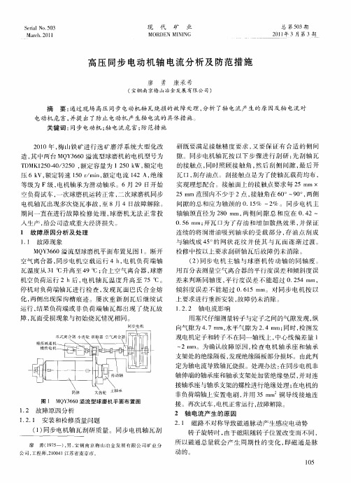 高压同步电动机轴电流分析及防范措施