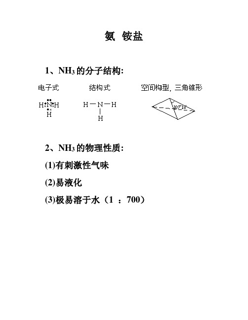 氨 铵盐