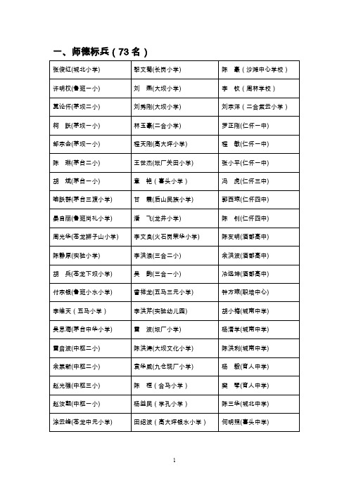 师德标兵