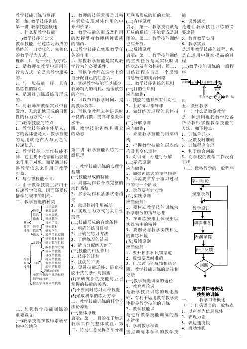 教学技能训练与测评