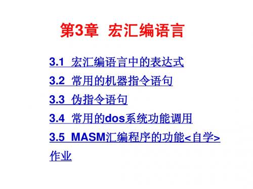 第三章  宏汇编语言