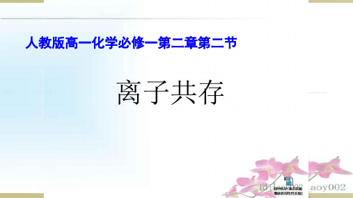 高中化学复习-离子共存