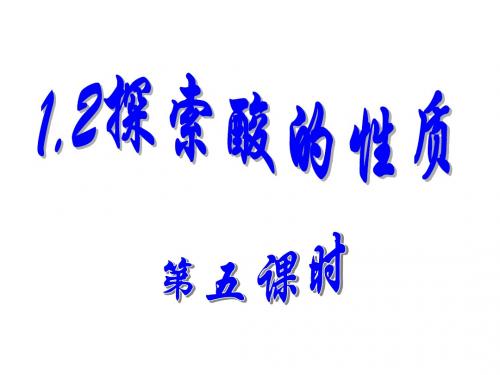探索酸的性质第五课时--浙教版