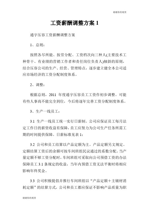 工资薪酬调整方案.doc