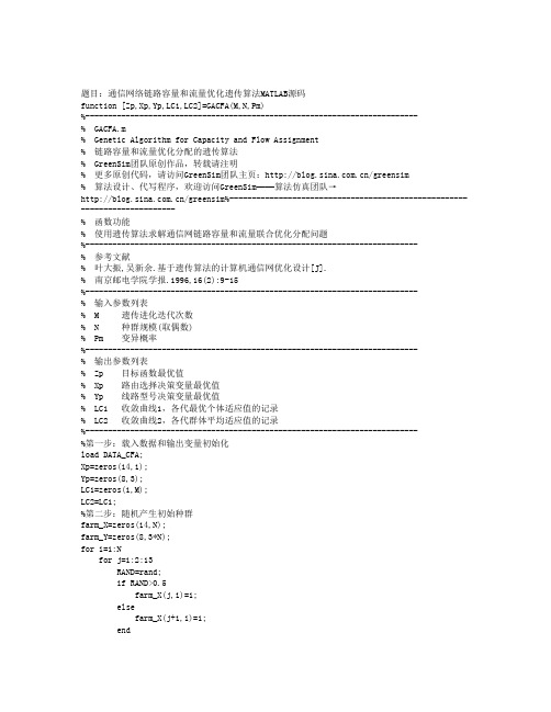 遗传算法的经典案例