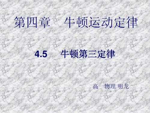 高一物理必修一4.5牛顿第三定律
