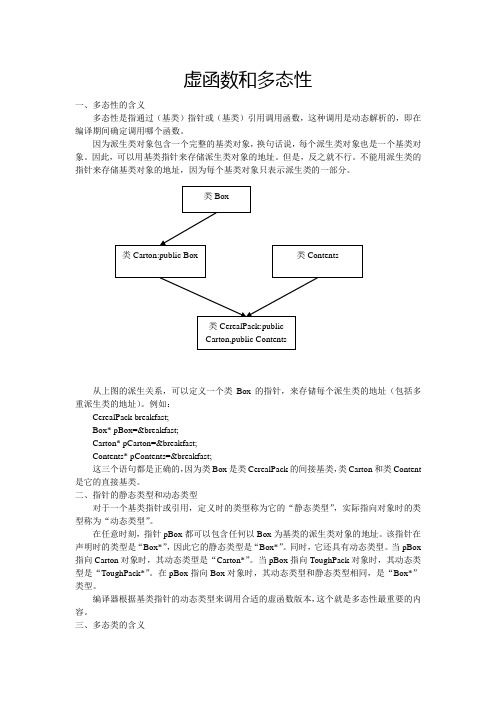 虚函数和多态性