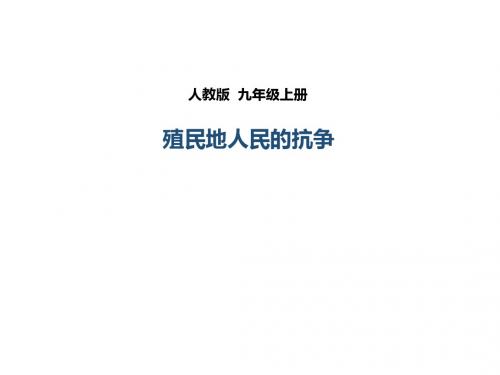 人教版九年级历史上册第16课《殖民地人民的抗争》课件(精品)