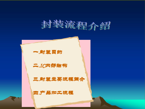 IC封装工艺流程