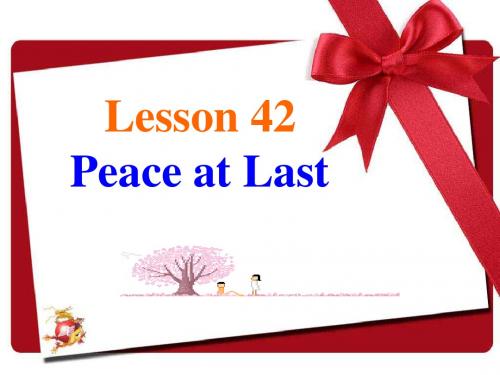 冀教版英语九年级全册Lesson 42课件