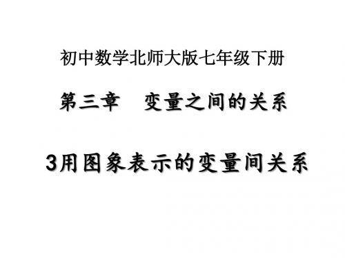 七下3.3用图象表示的变量间关系课件教案(北师大)全面版