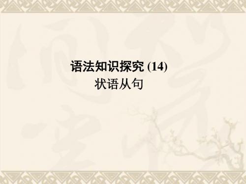 (全国Ⅱ)高三英语一轮课件 SBIII Units 11-12 语法知识探究(14)