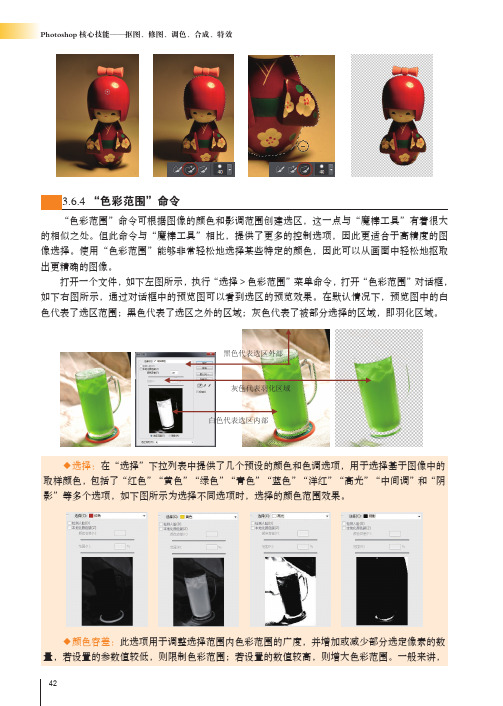 “色彩范围”命令_Photoshop核心技能——抠图、修图、调色、合成、特效_[共2页]
