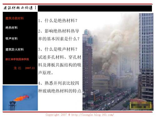 第十七讲 绝热吸声材料