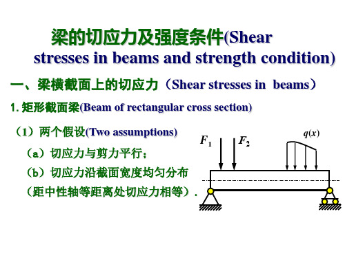 梁的切应力及强度条件