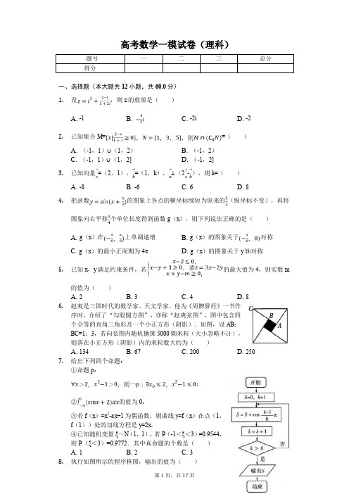 2020年山东省临沂市高考数学一模试卷(理科) 