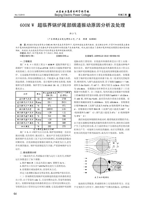 600MW超临界锅炉尾部烟道振动原因分析及处理