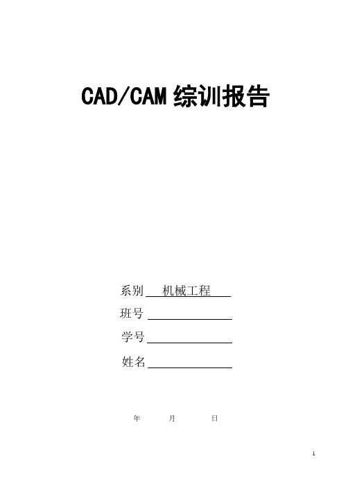 CADCAM实训报告