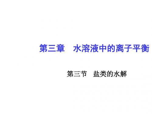 高二化学盐类水解课件