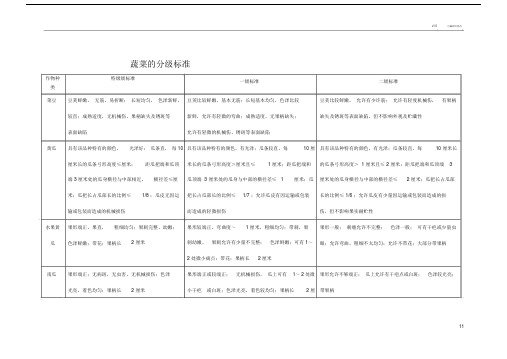 蔬菜的分级标准.doc