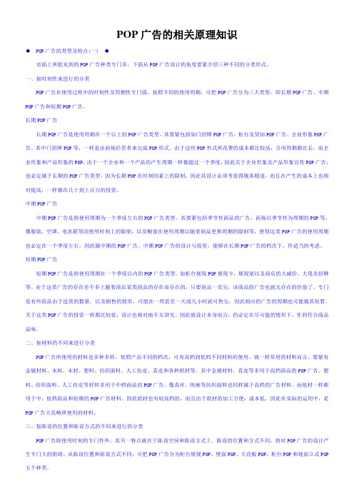 POP广告的相关原理知识