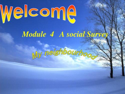 外研社版高一必修1_Module_4_A_Social_Survey-My_Neighborhood_ppt课件3