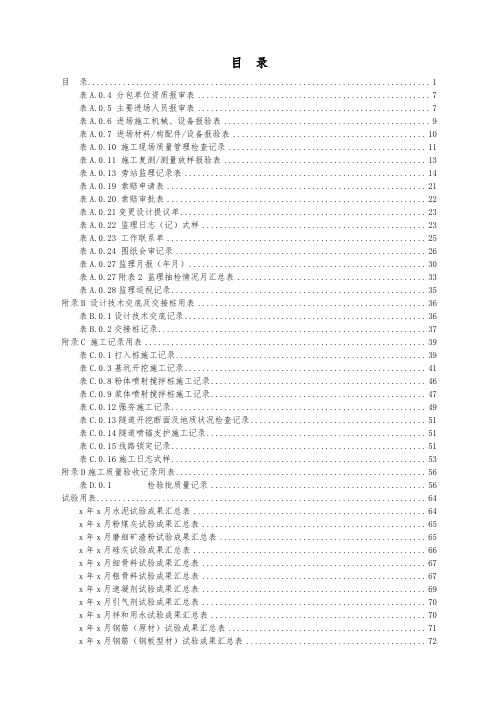 (全套)铁路工程施工用表