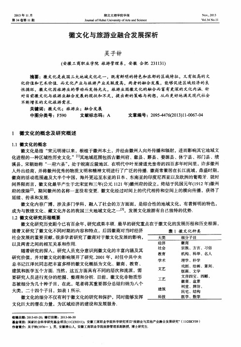 徽文化与旅游业融合发展探析
