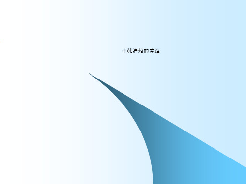 中韩造船的差距