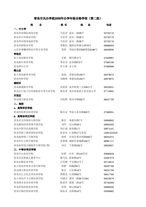 08公告二 - 青岛政务网