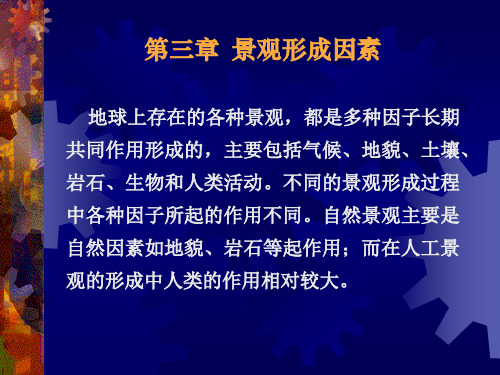 景观生态学——专题四