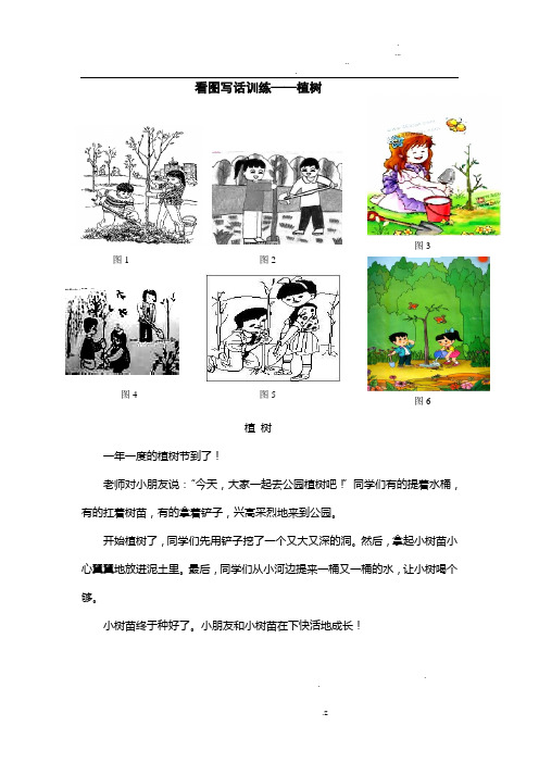 看图写话训练——植树-植树图看图说话