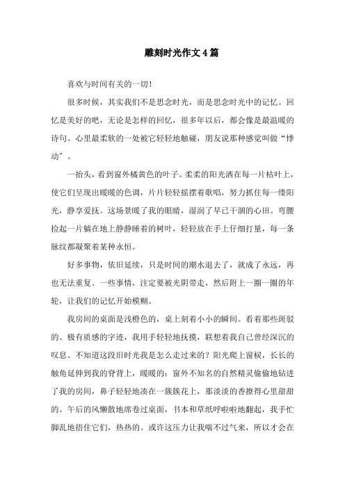 中小学雕刻时光作文