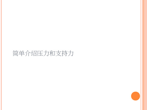 简单介绍压力和支持力