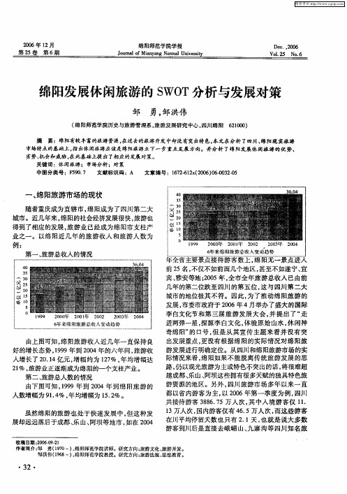 绵阳发展休闲旅游的SWOT分析与发展对策