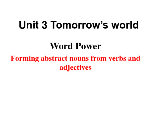 牛津英语模块四 Unit3 Word power