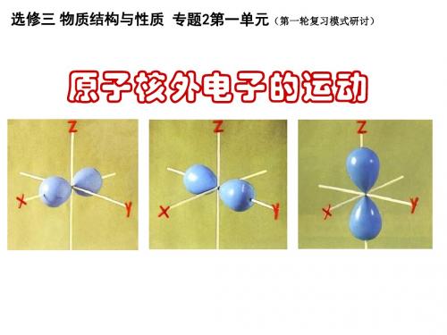 高二化学原子核外电子的运动