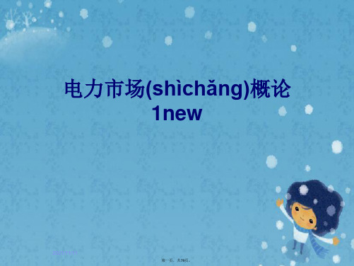 电力市场概论1new