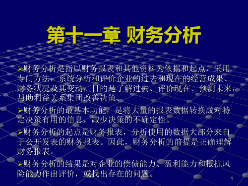 十一章节财务分析