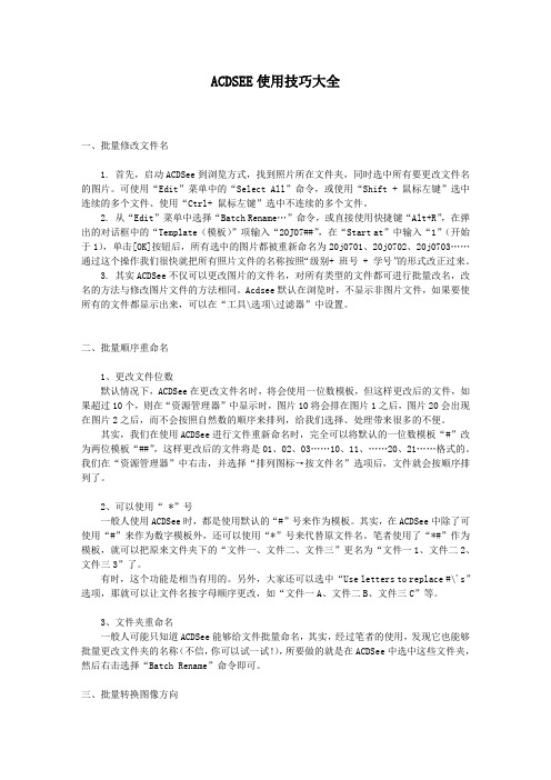 ACDSEE 技巧大全