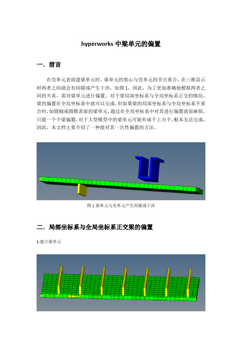 hyperworks中梁单元的偏置