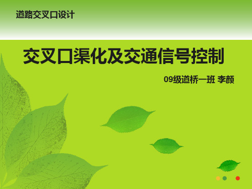 交叉口渠化及交通信号控制