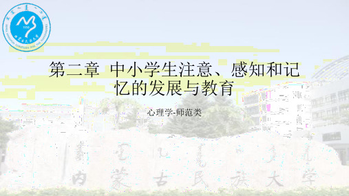第二章 中小学生注意、感知和记忆的发展与教育
