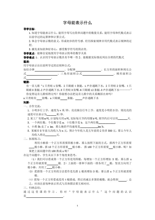 字母能表示什么