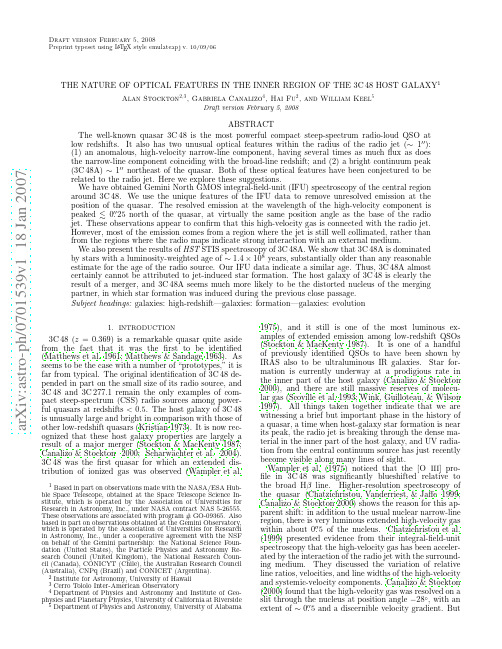 The Nature of Optical Features in the Inner Region of the 3C48 Host Galaxy