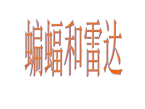 四年级下册语文课件11 蝙蝠和雷达｜人教新课标 (共16张PPT)