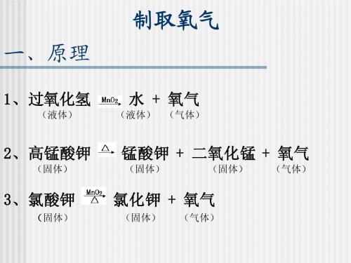 高锰酸钾制氧气
