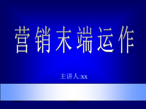 市场总监培训教材营销末端.ppt