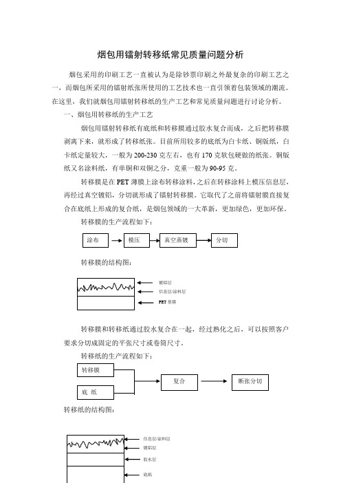烟包用镭射转移纸常见质量问题分析