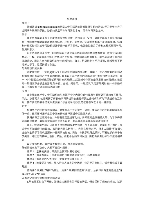 教育心理学 外部动机